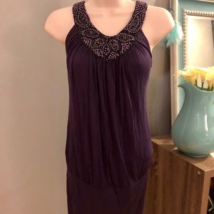 ⭐️Purple beaded tunic